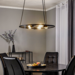 Lucande Linnard -riippuvalo, Rautaa, 5-lamppuinen