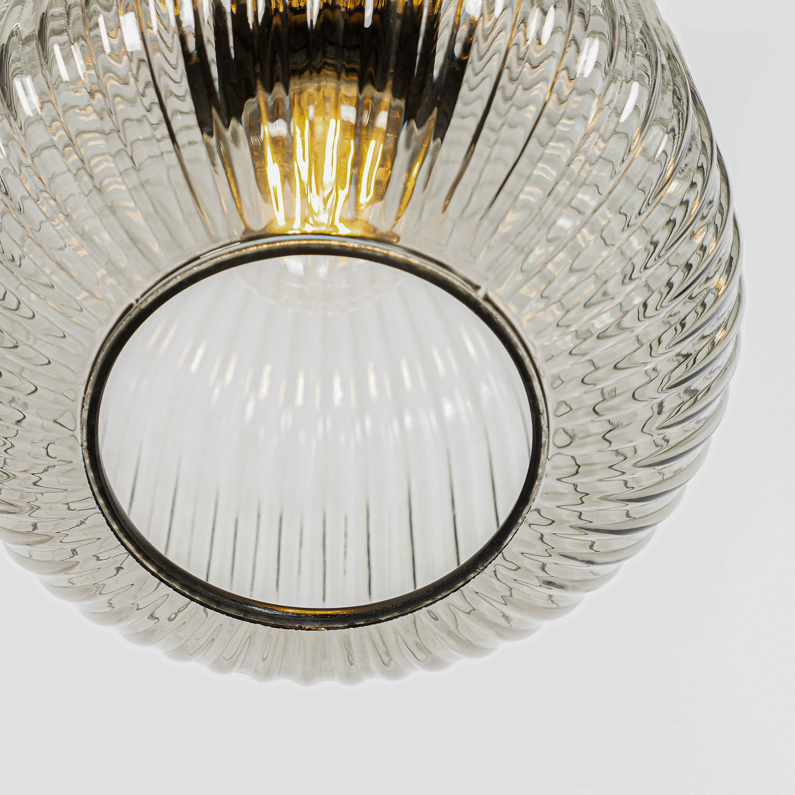 Lucande Lomeris-riippuvalo 3 Lamppua, Pitkä, Savu - Image 3