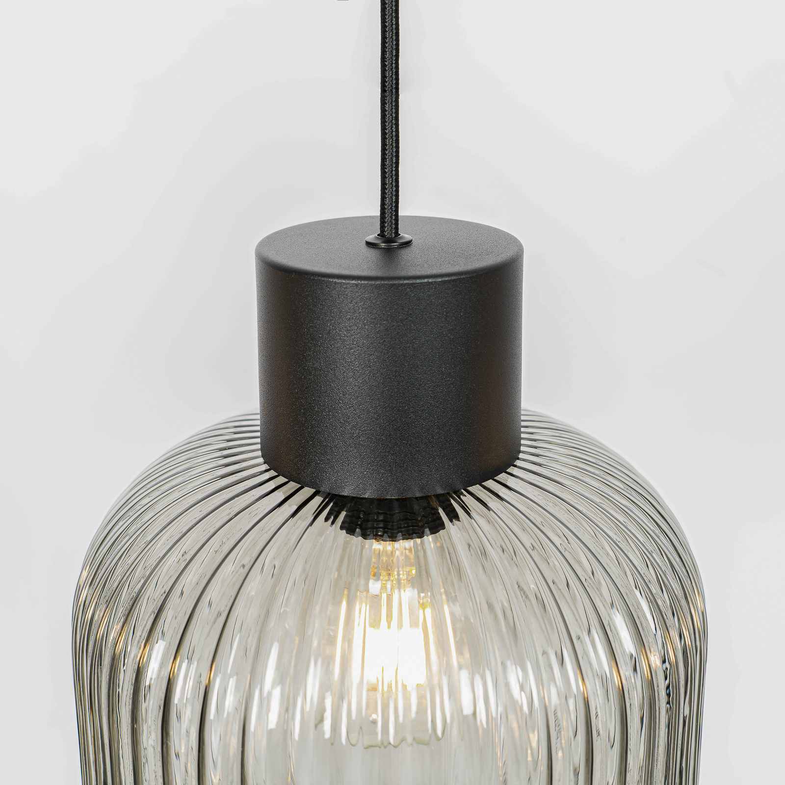 Lucande Lomeris-riippuvalo 3 Lamppua, Pitkä, Savu - Image 4