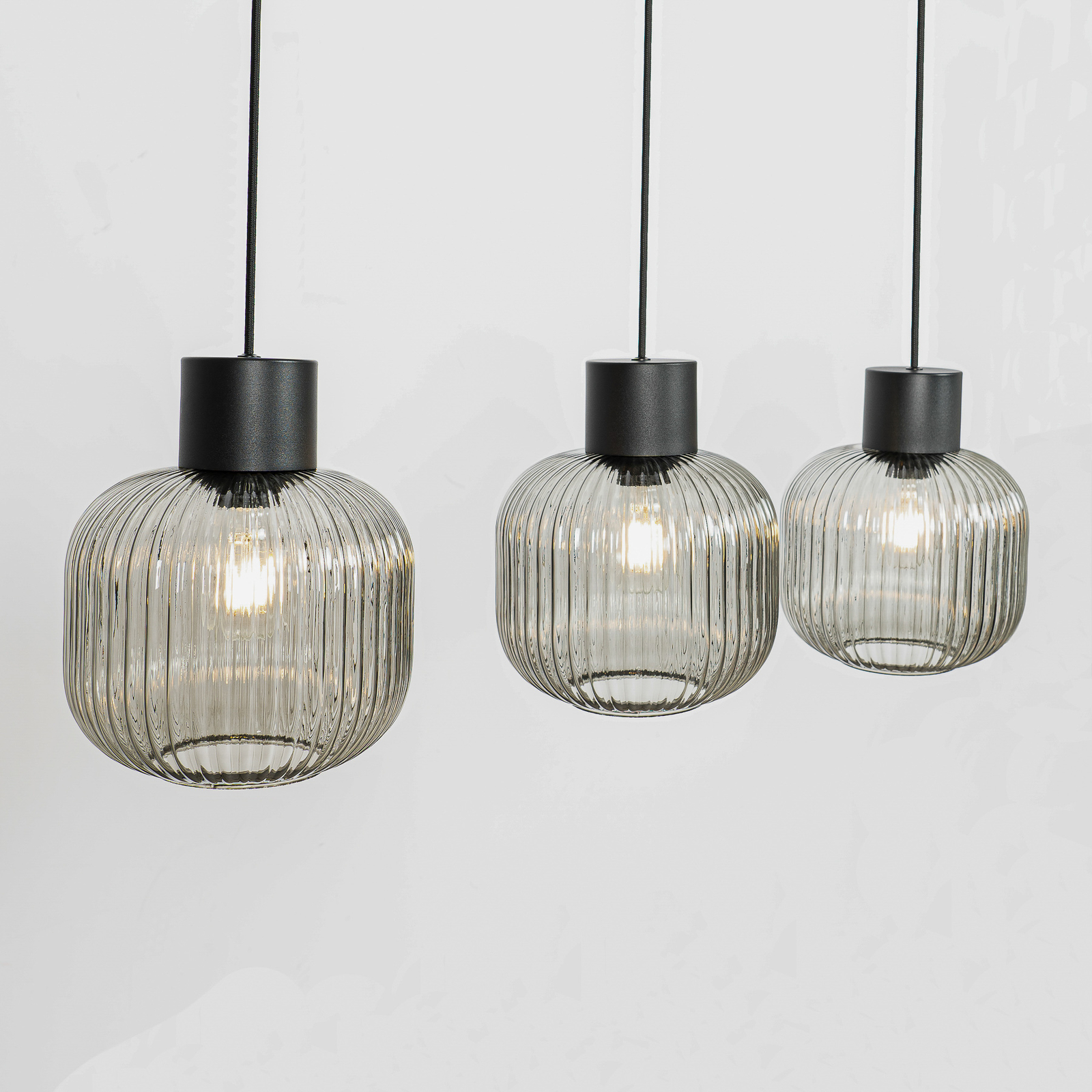 Lucande Lomeris-riippuvalo 3 Lamppua, Pitkä, Savu - Image 6