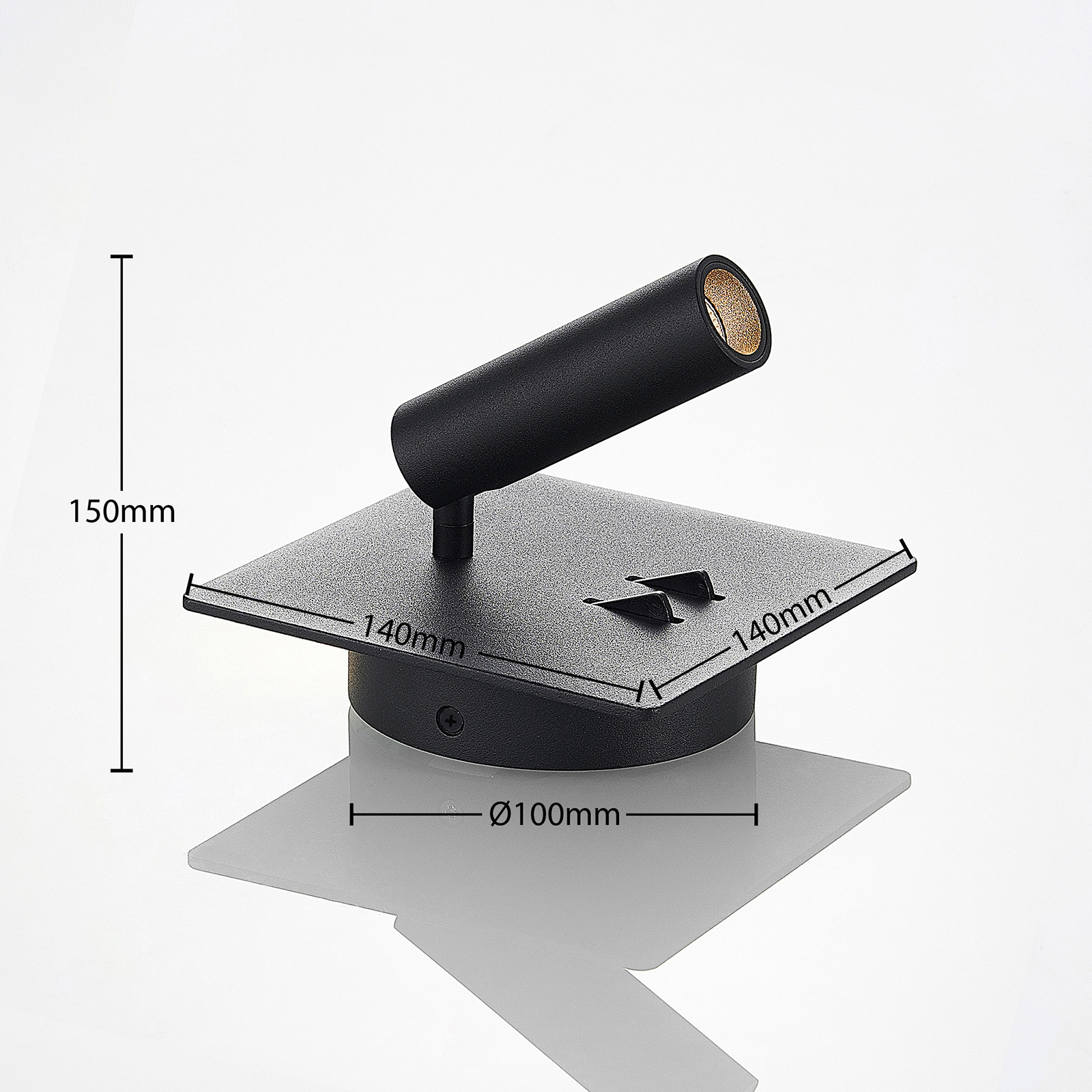 Lucande Magya Musta, 2-lamp. Neliö - Image 3