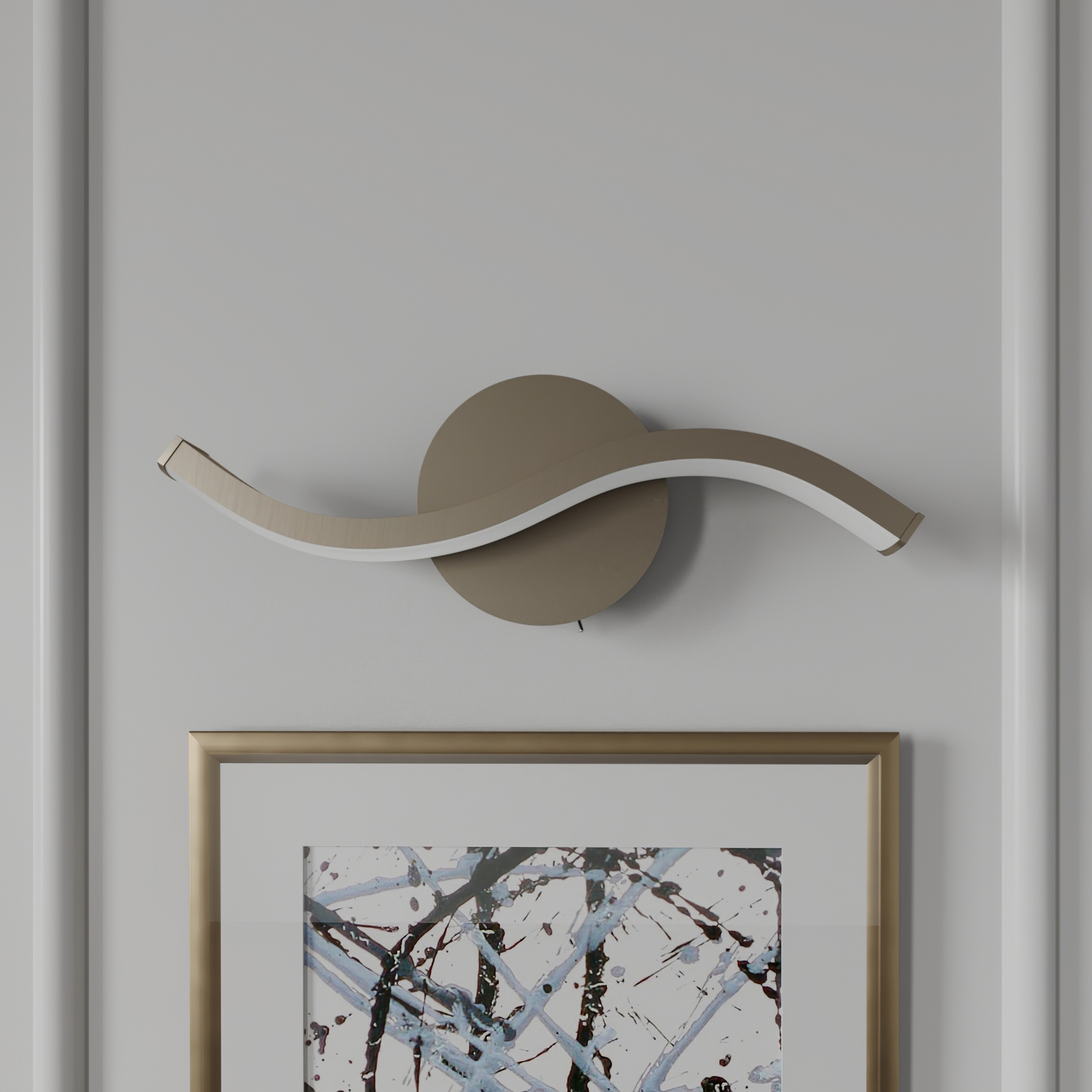 Lucande Mairia -LED-seinävalaisin, Aaltomainen - Image 2