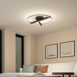 Lucande Matwei -LED-kattovalo, Pyöreä, Nikkeli