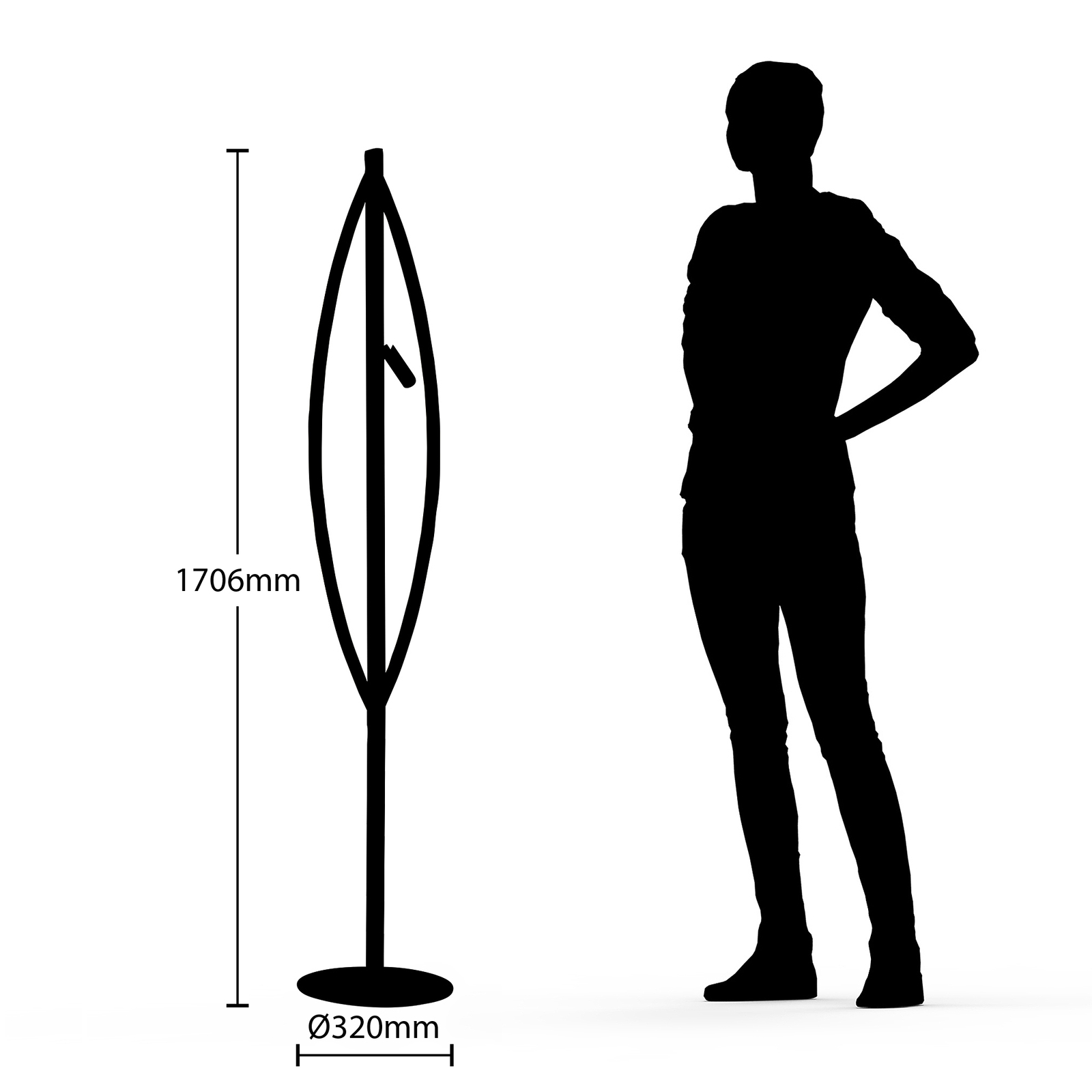 Lucande Matwei -LED-lattiavalo, Ovaali, Messinki - Image 6