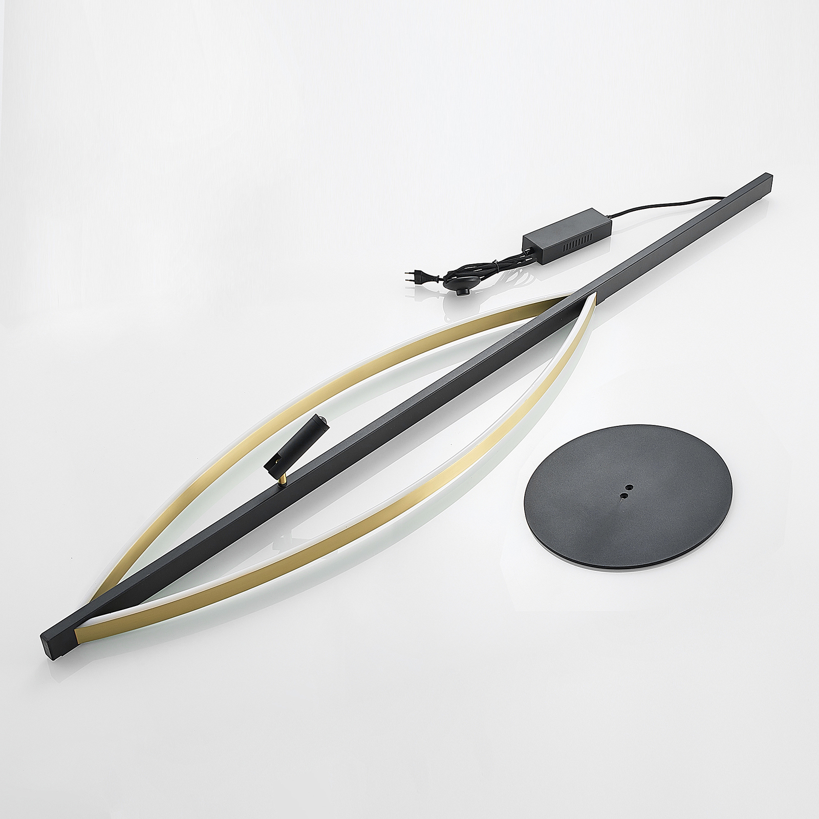 Lucande Matwei -LED-lattiavalo, Ovaali, Messinki - Image 8