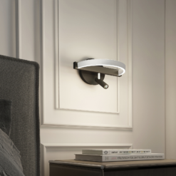 Lucande Matwei -LED-seinävalo, Pyöreä, Nikkeli