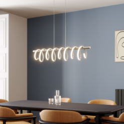 Lucande Milora -LED-riippuvalaisin, Nikkeli