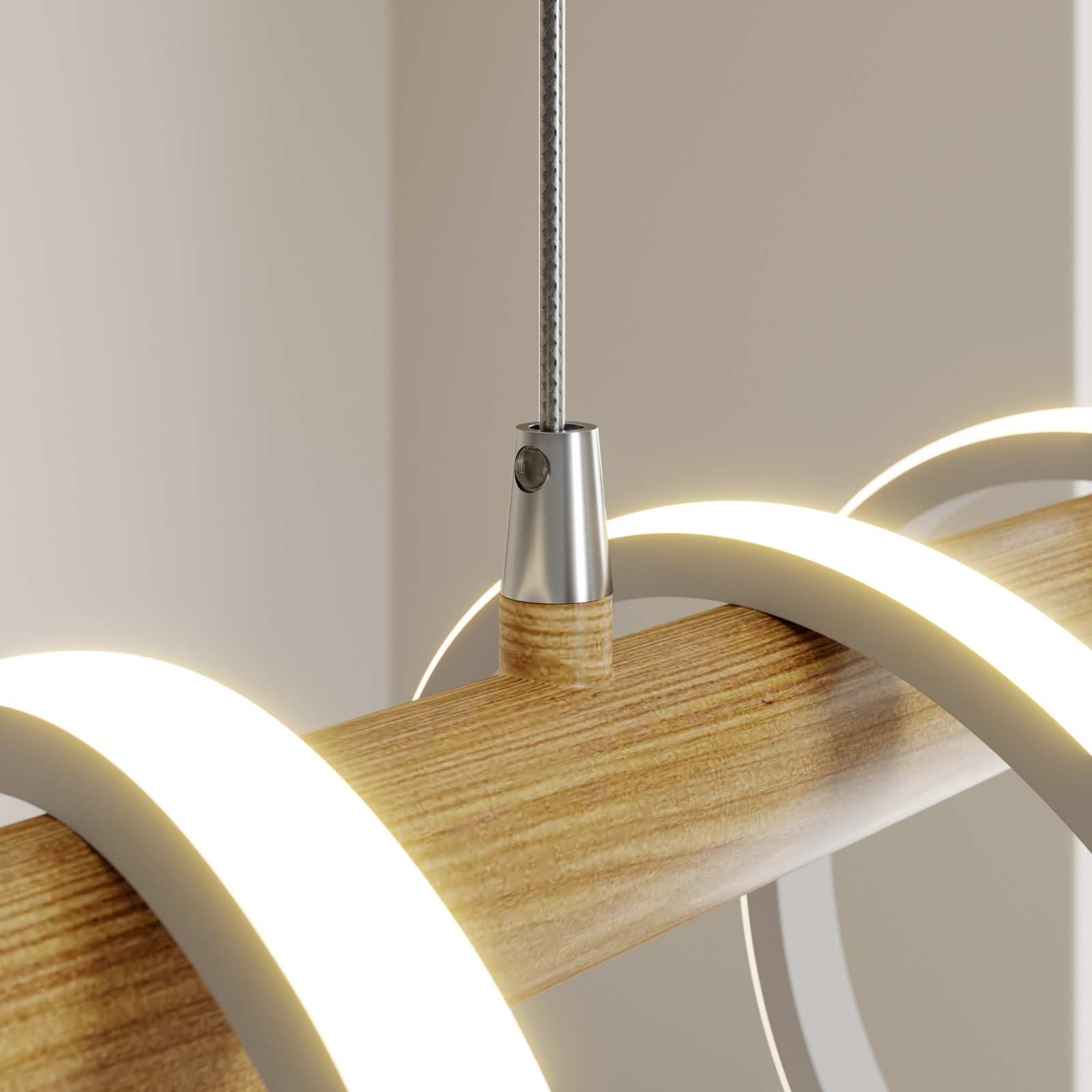 Lucande Milora -LED-riippuvalaisin, Tammi - Image 4