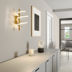 Lucande Milora -LED-seinävalaisin, 40 Cm, Tammi