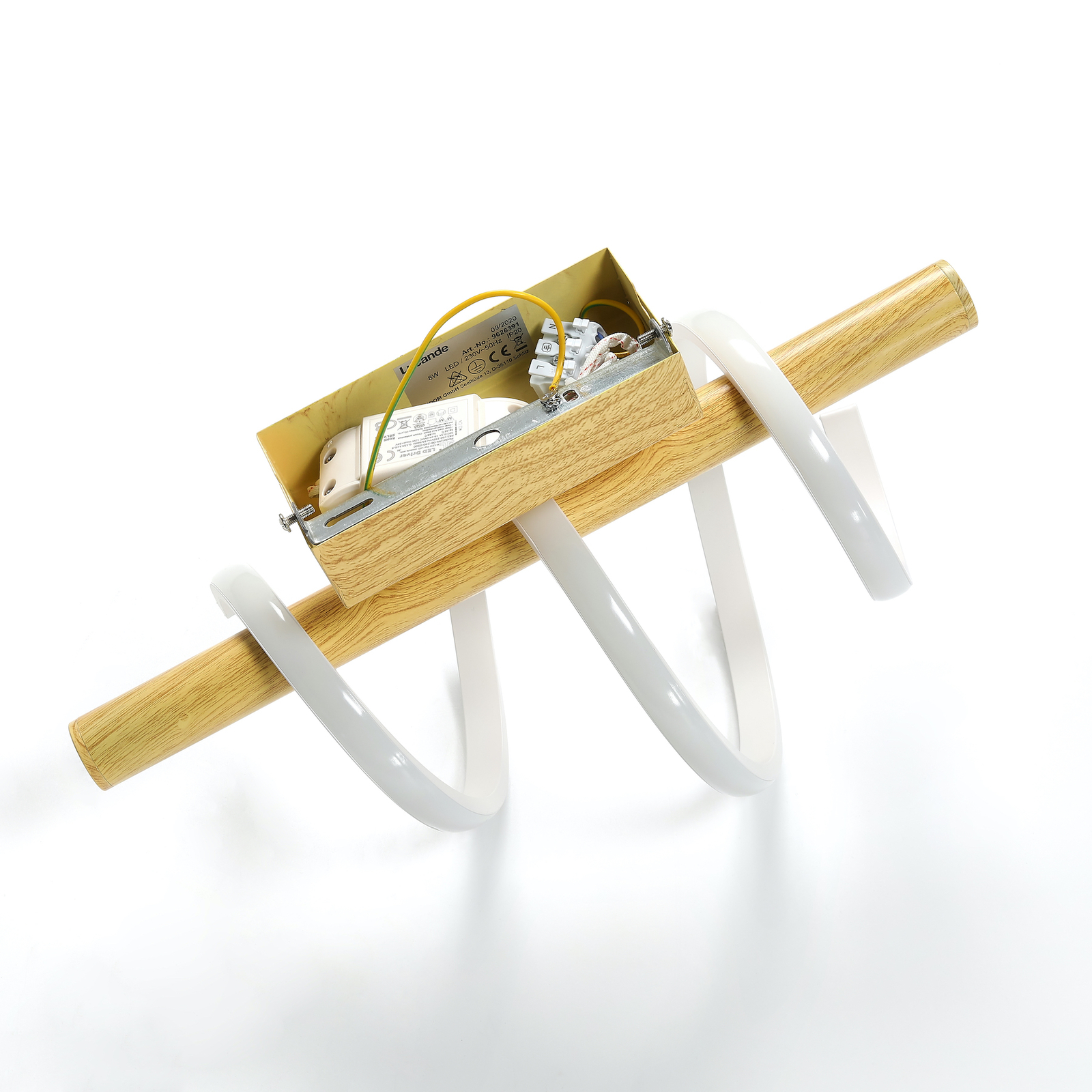 Lucande Milora -LED-seinävalaisin, 40 Cm, Tammi - Image 7