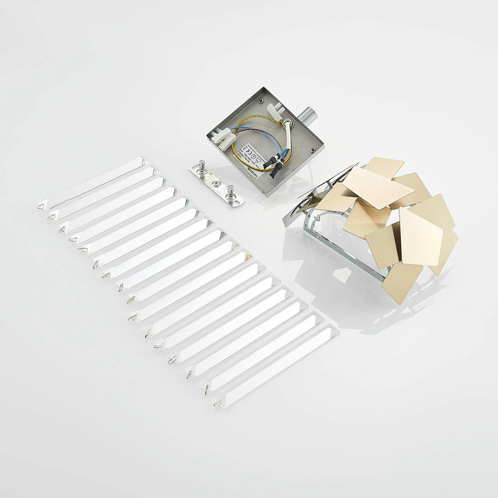 Lucande Miraia -kristalliseinävalaisin, Kulta - Image 4