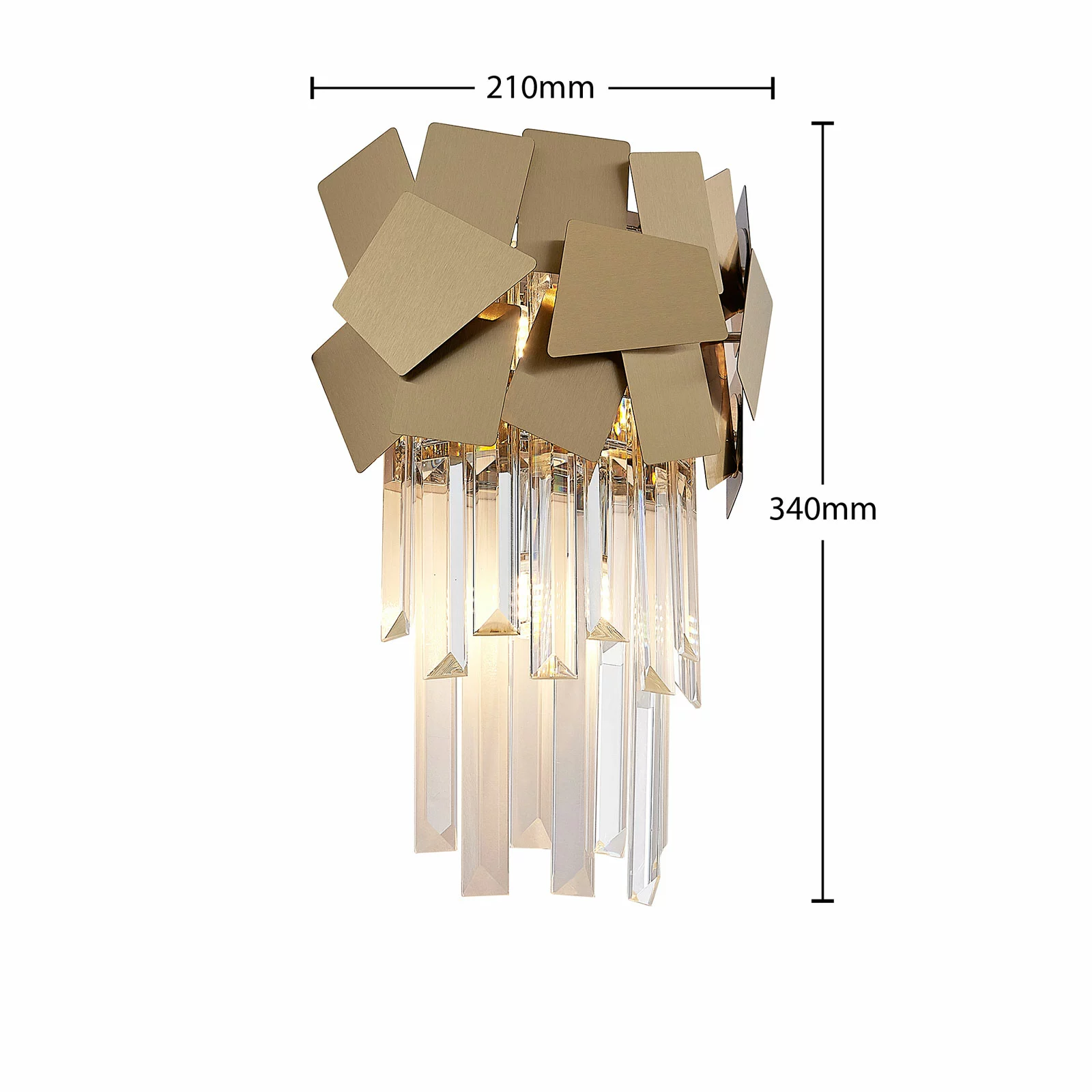 Lucande Miraia -kristalliseinävalaisin, Kulta - Image 8