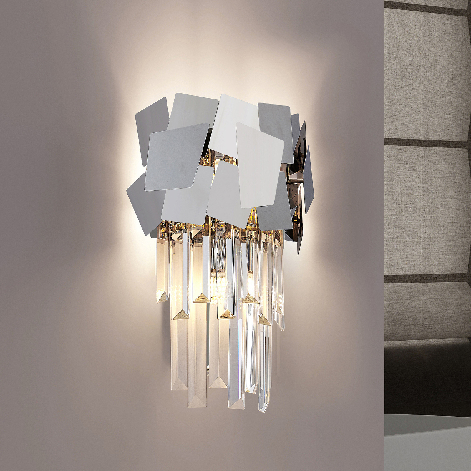 Lucande Miraia -kristalliseinävalaisin, Peilipinta - Image 9