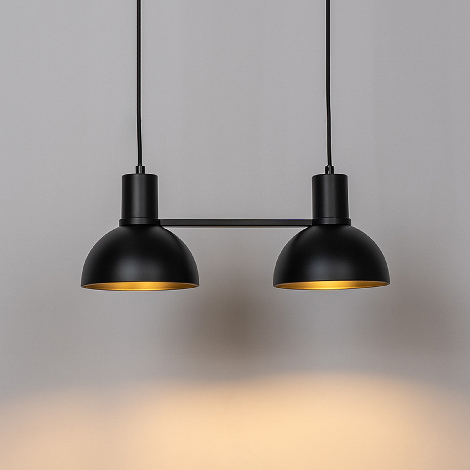 Lucande Mostrid -riippuvalo, Musta, 2-lamppuinen - Image 3