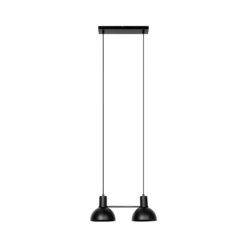 Lucande Mostrid -riippuvalo, Musta, 2-lamppuinen