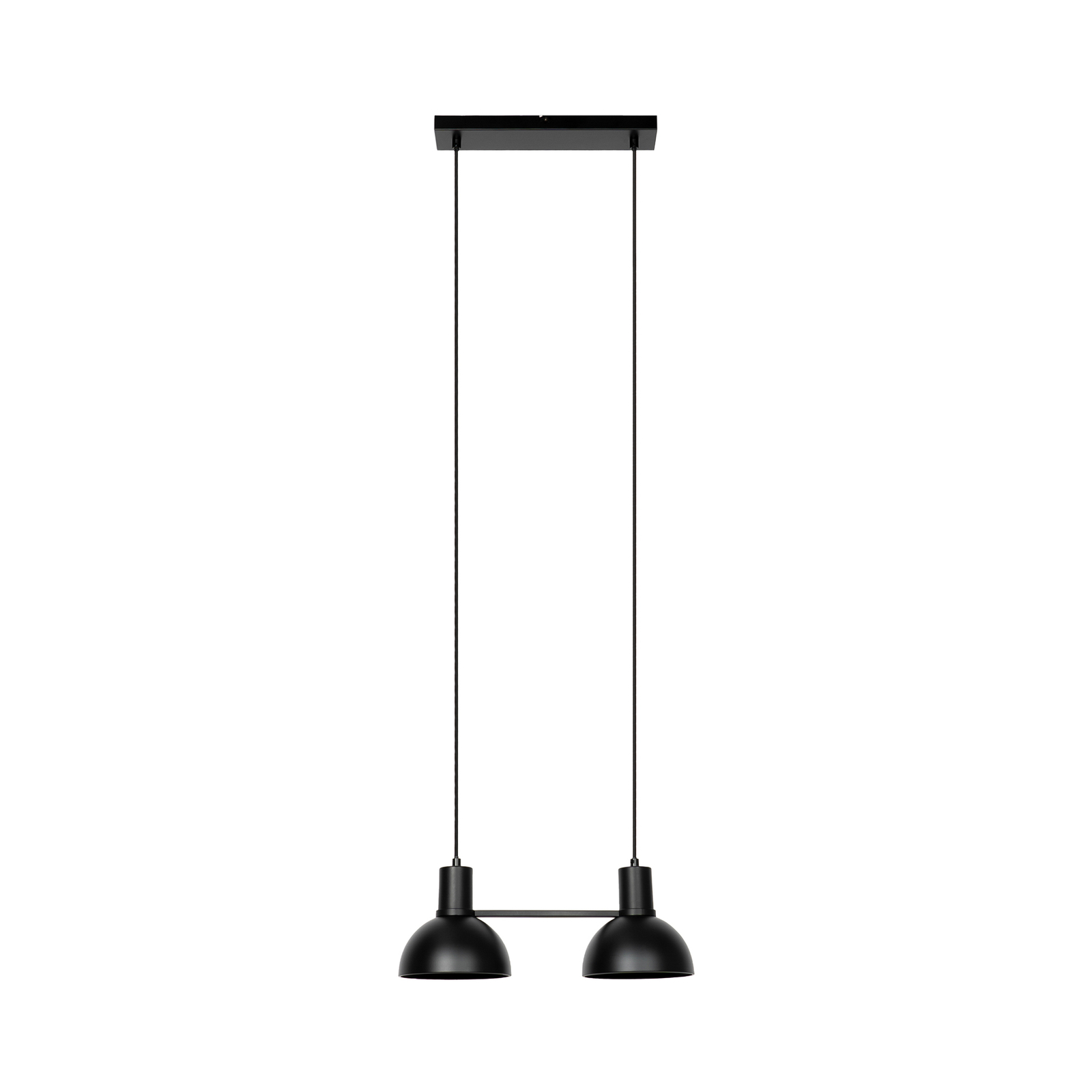 Lucande Mostrid -riippuvalo, Musta, 2-lamppuinen