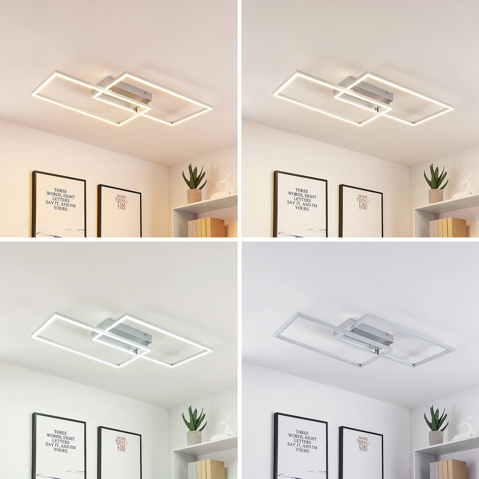 Lucande Muir -LED-kattovalaisin, Suorakaide, CCT - Image 4