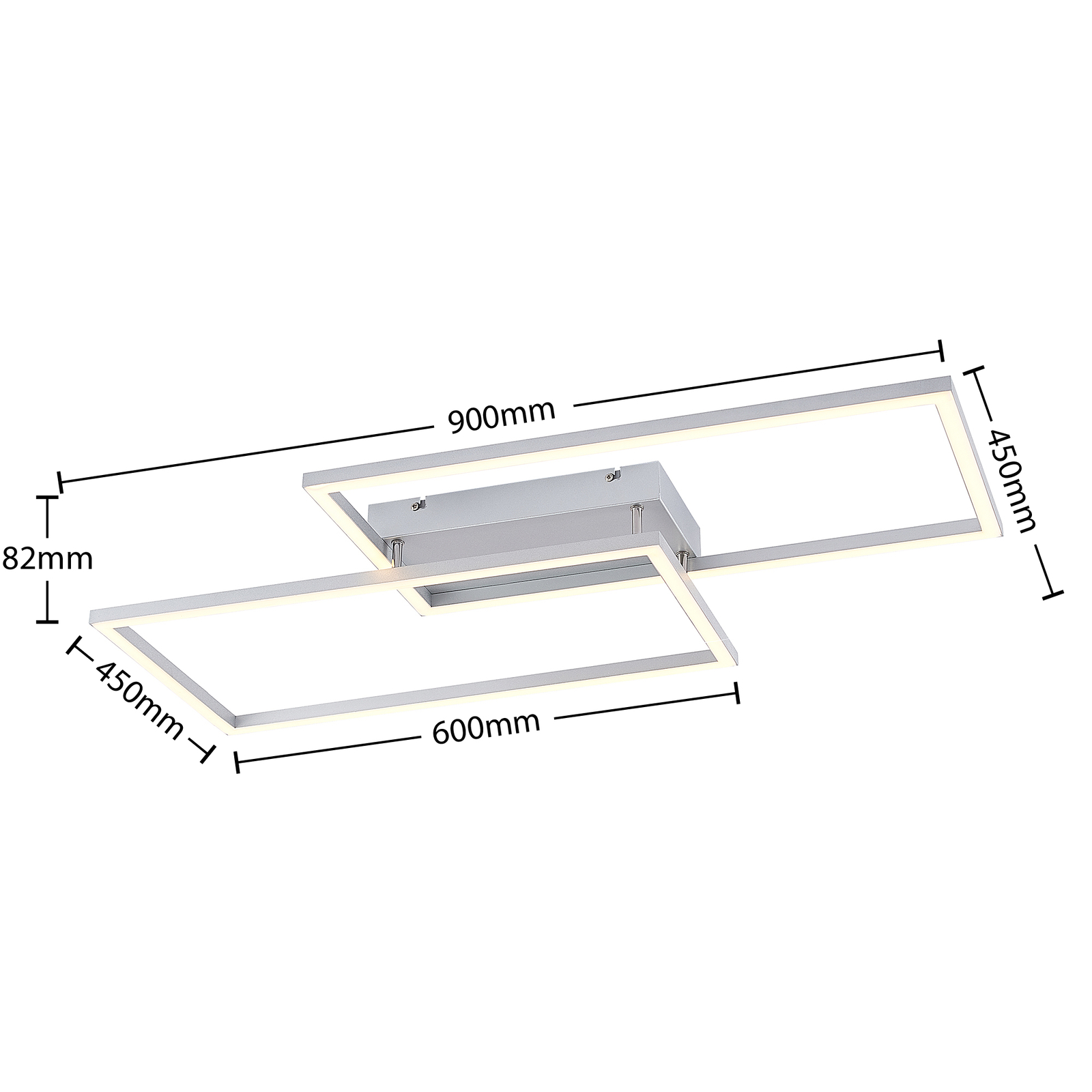 Lucande Muir -LED-kattovalaisin, Suorakaide, CCT - Image 6