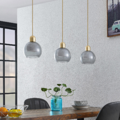 Lucande Mylah -riippuvalo 3-lamppuinen Ø18cm Suora