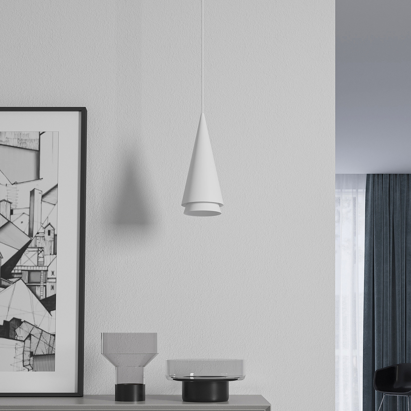 Lucande Naoh -riippuvalaisin, 1-lamppuinen - Image 2