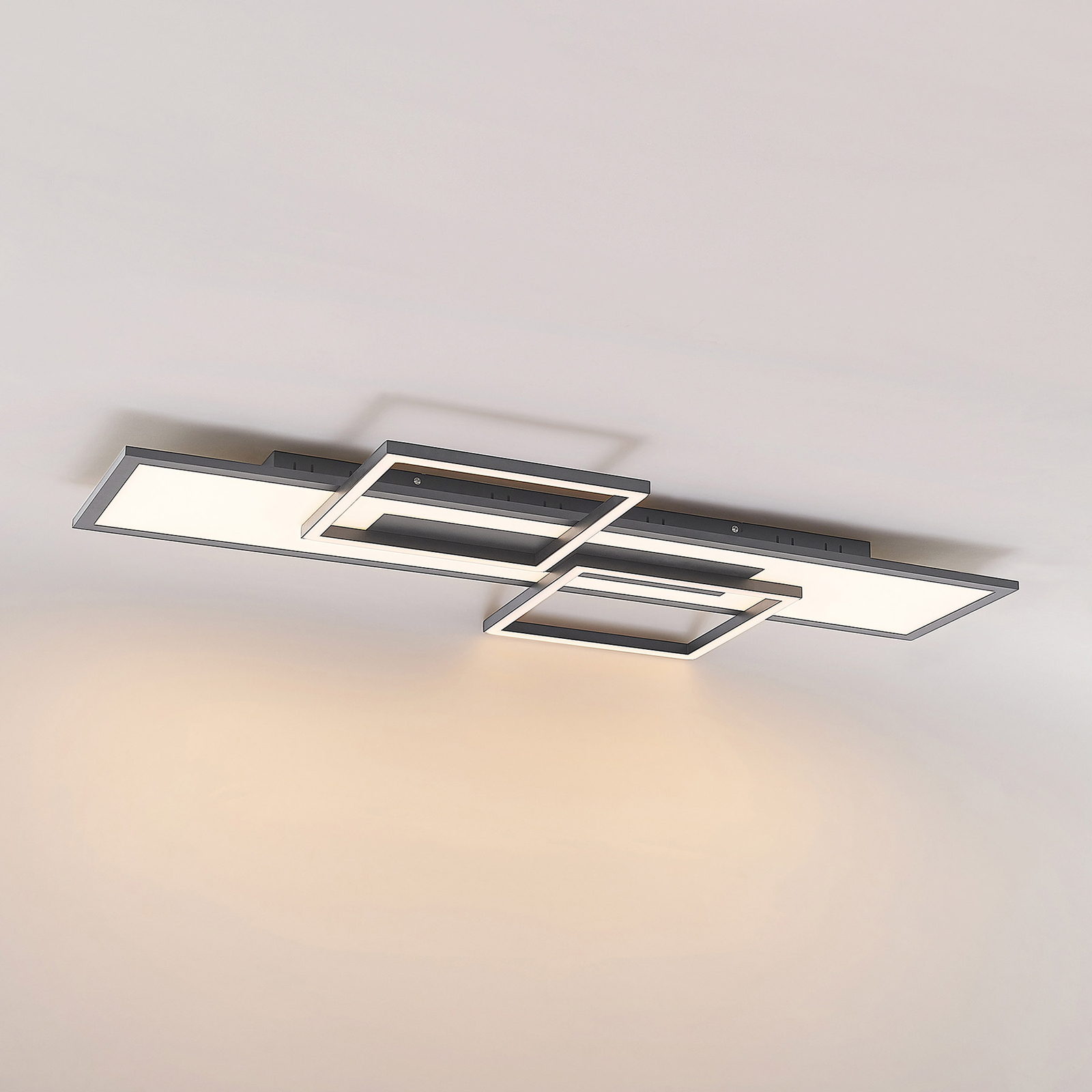 Lucande Narumi -lED-kattovalo CCT, 110cm, Musta - Image 6