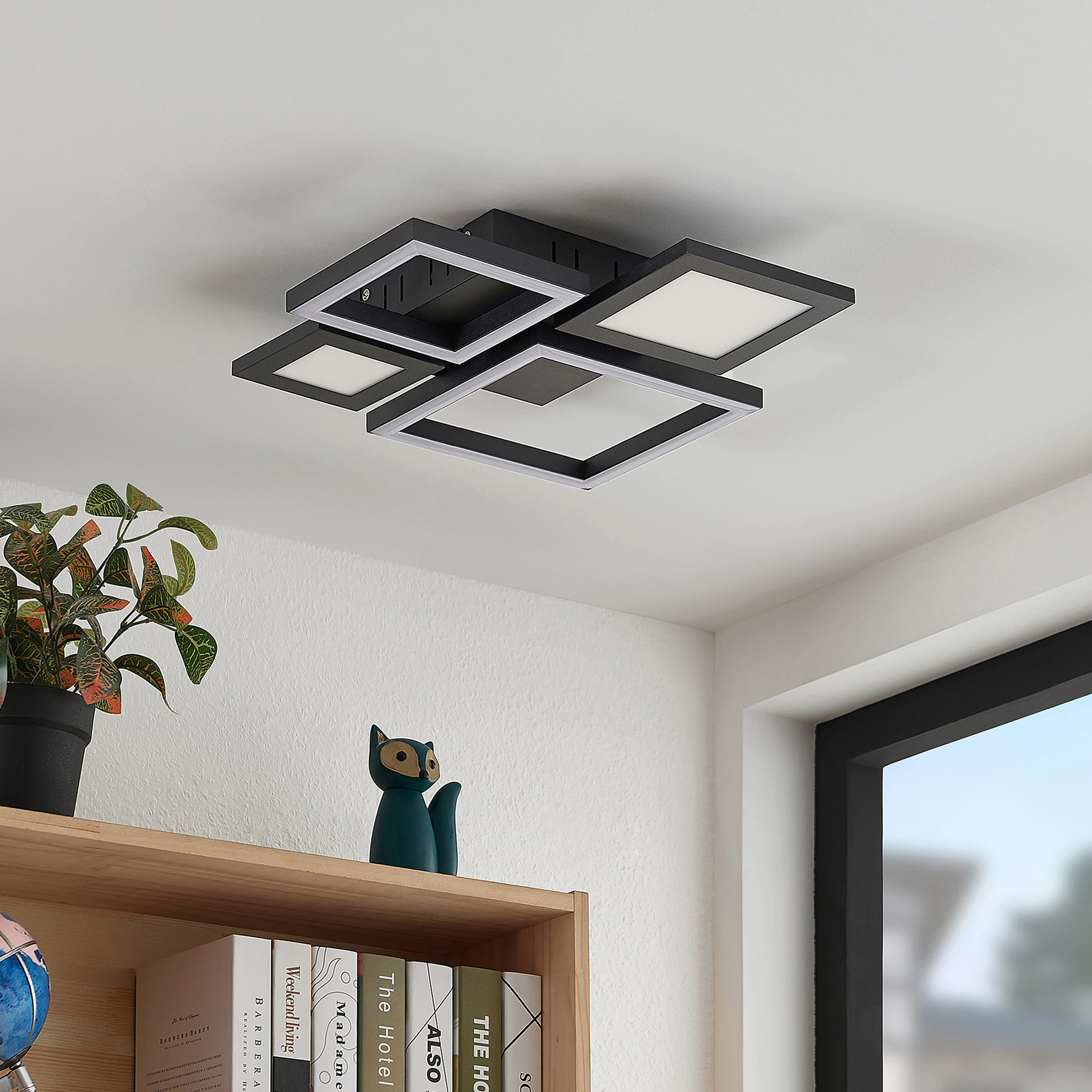 Lucande Narumi -lED-kattovalo CCT, 38 Cm, Musta - Image 2