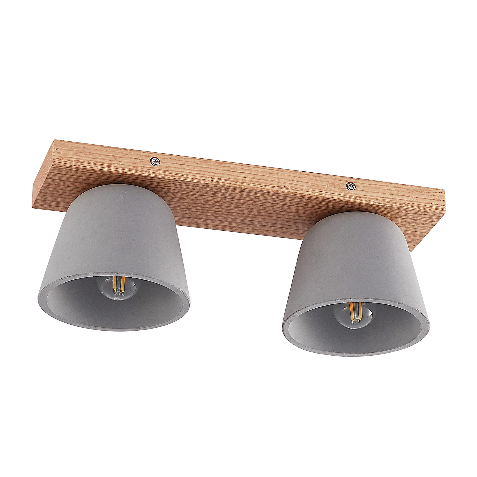 Lucande Otavis-kattovalaisin Betonia, 2-lamppuinen - Image 2