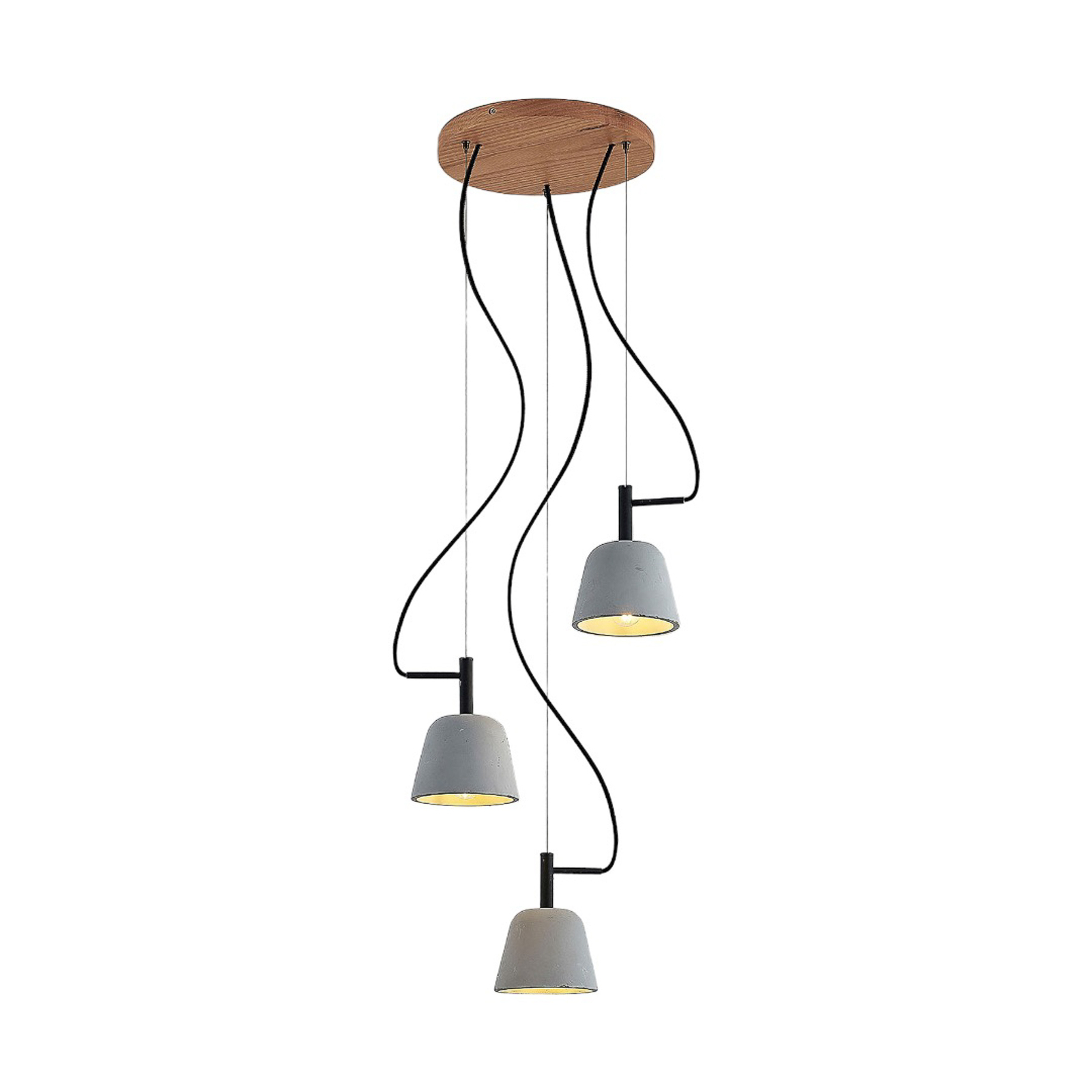 Lucande Otavis-riippuvalaisin Betonia 3-lamppuinen - Image 3