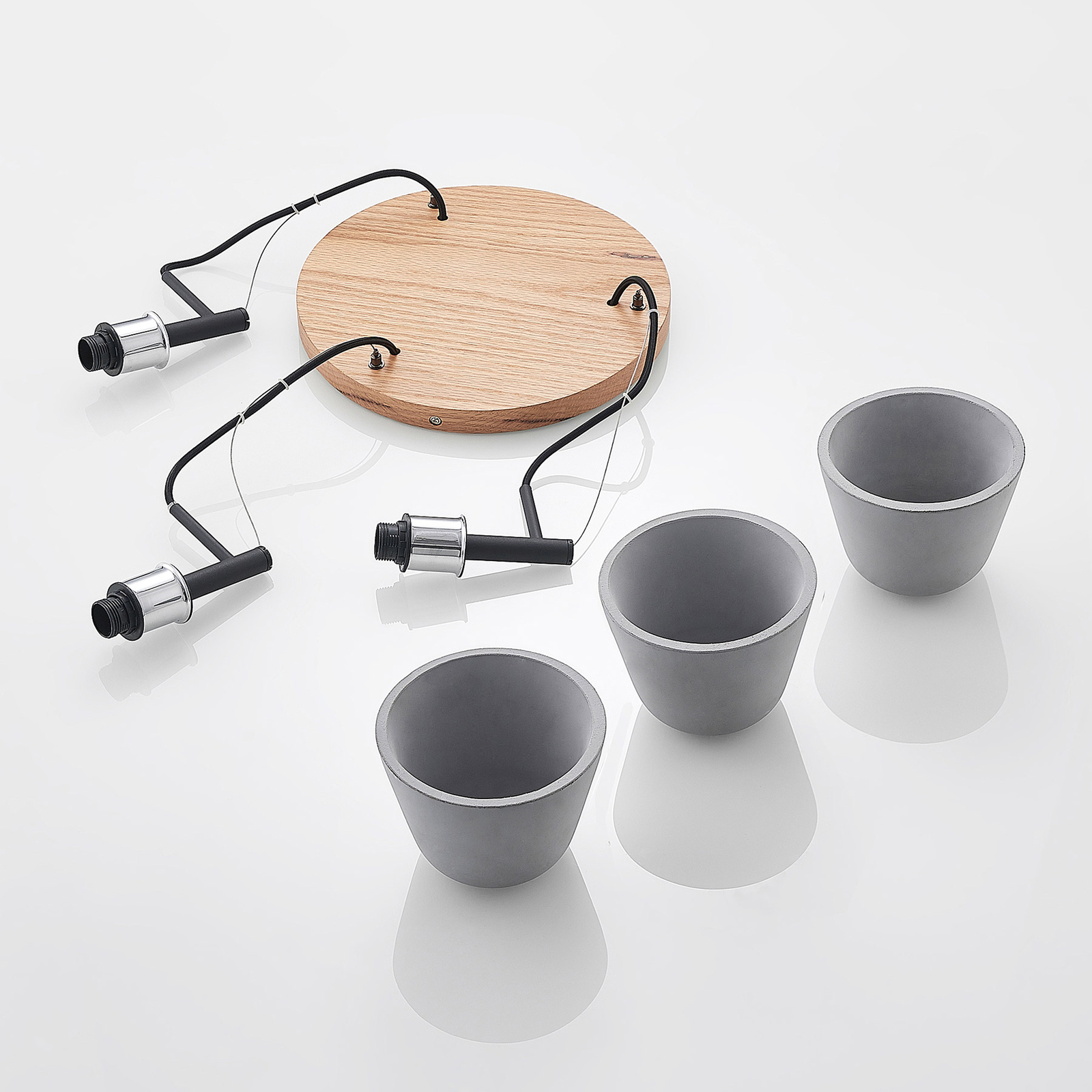 Lucande Otavis-riippuvalaisin Betonia 3-lamppuinen - Image 8