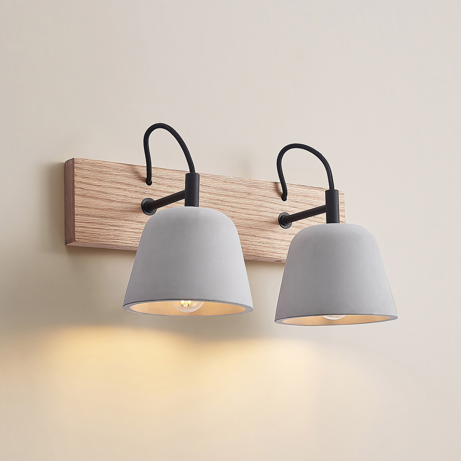 Lucande Otavis-seinävalaisin Betonia, 2-lamppuinen - Image 4