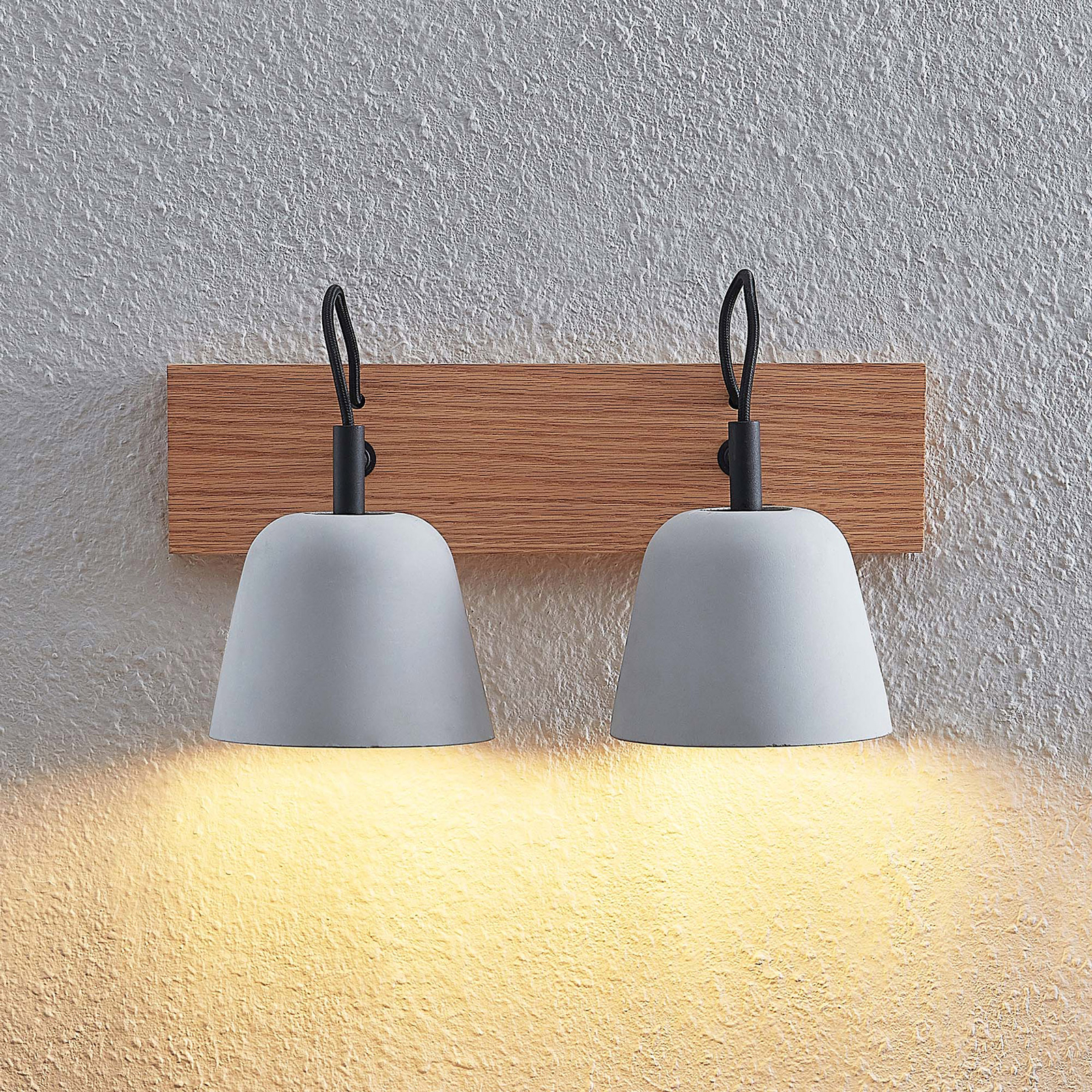 Lucande Otavis-seinävalaisin Betonia, 2-lamppuinen - Image 5
