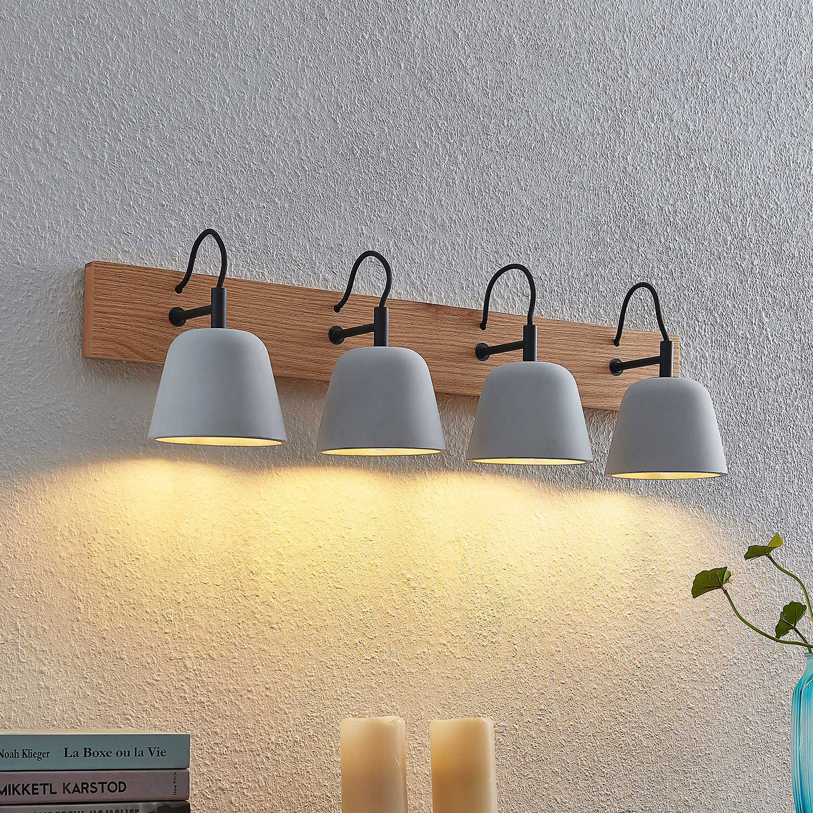 Lucande Otavis-seinävalaisin Betonia, 4-lamppuinen - Image 9