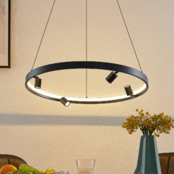 Lucande Paliva -LED-riippuvalaisin, 64 Cm, Musta