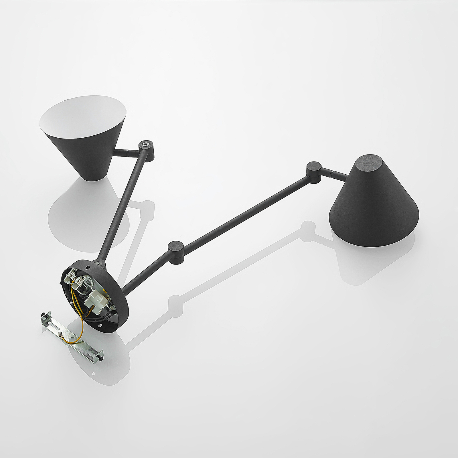 Lucande Phina -kattovalaisin, Musta, 2-lamppuinen - Image 7