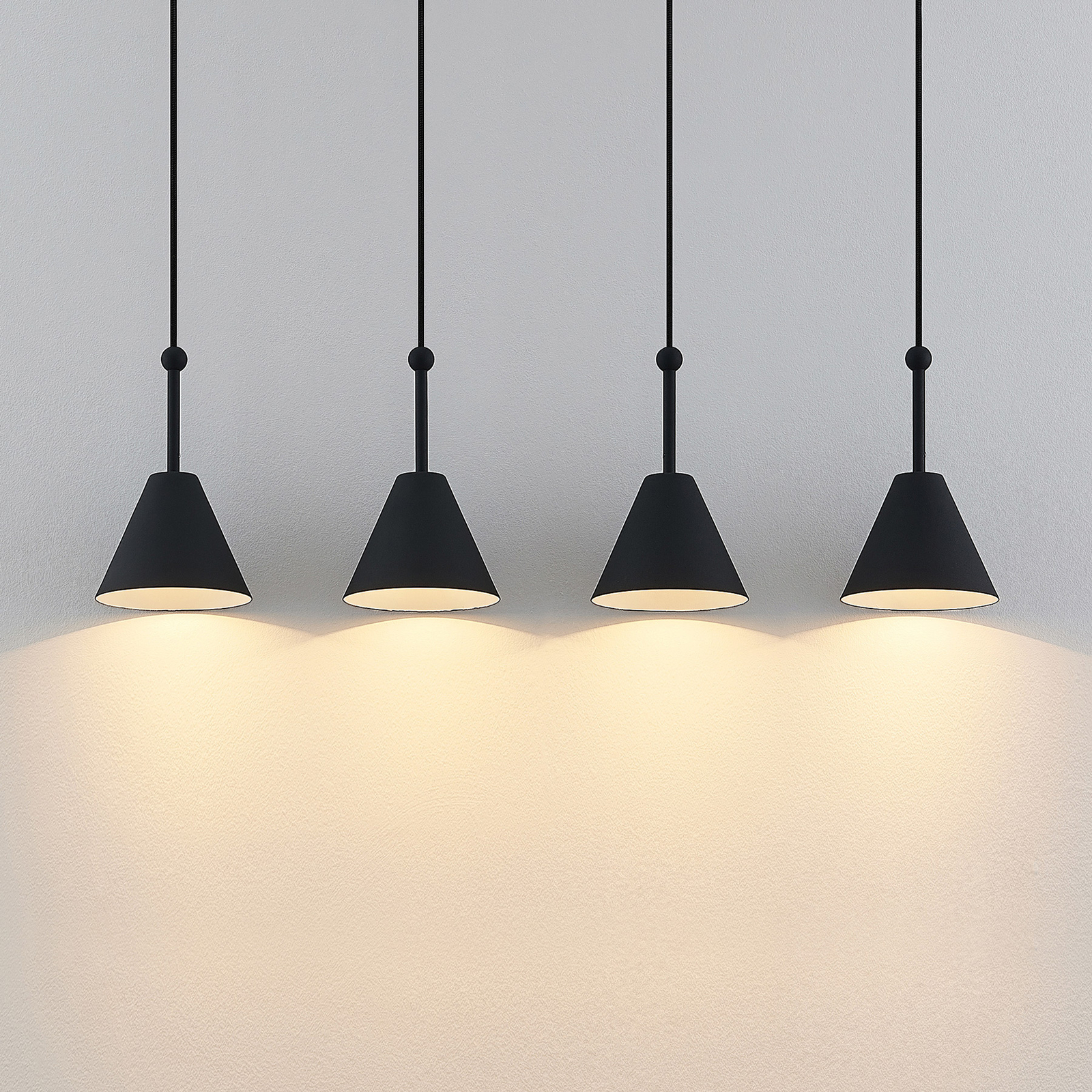 Lucande Phina -riippuvalaisin, Musta, 4-lamppuinen - Image 4