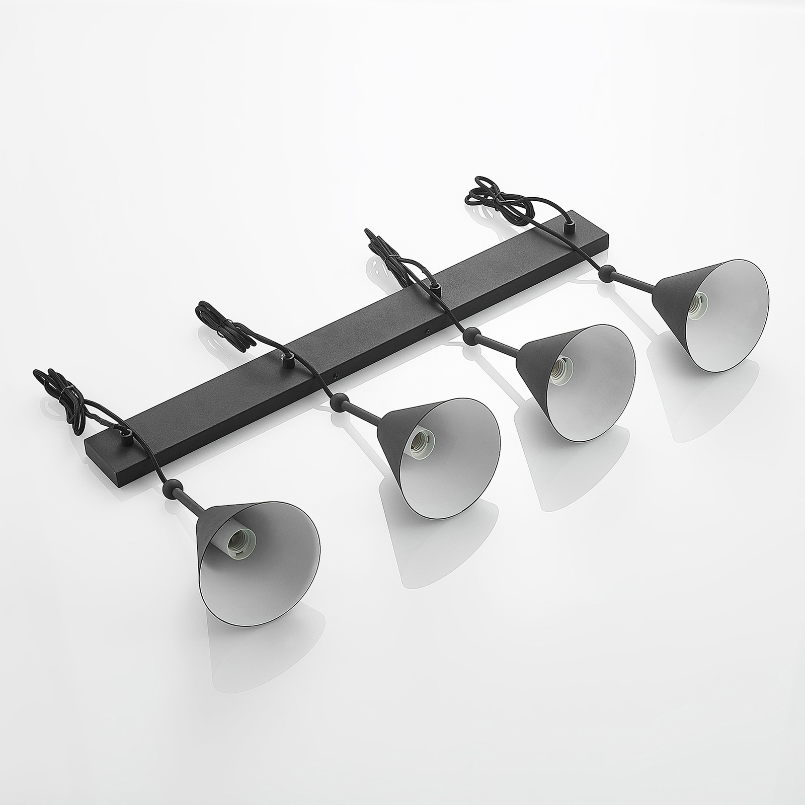 Lucande Phina -riippuvalaisin, Musta, 4-lamppuinen - Image 7