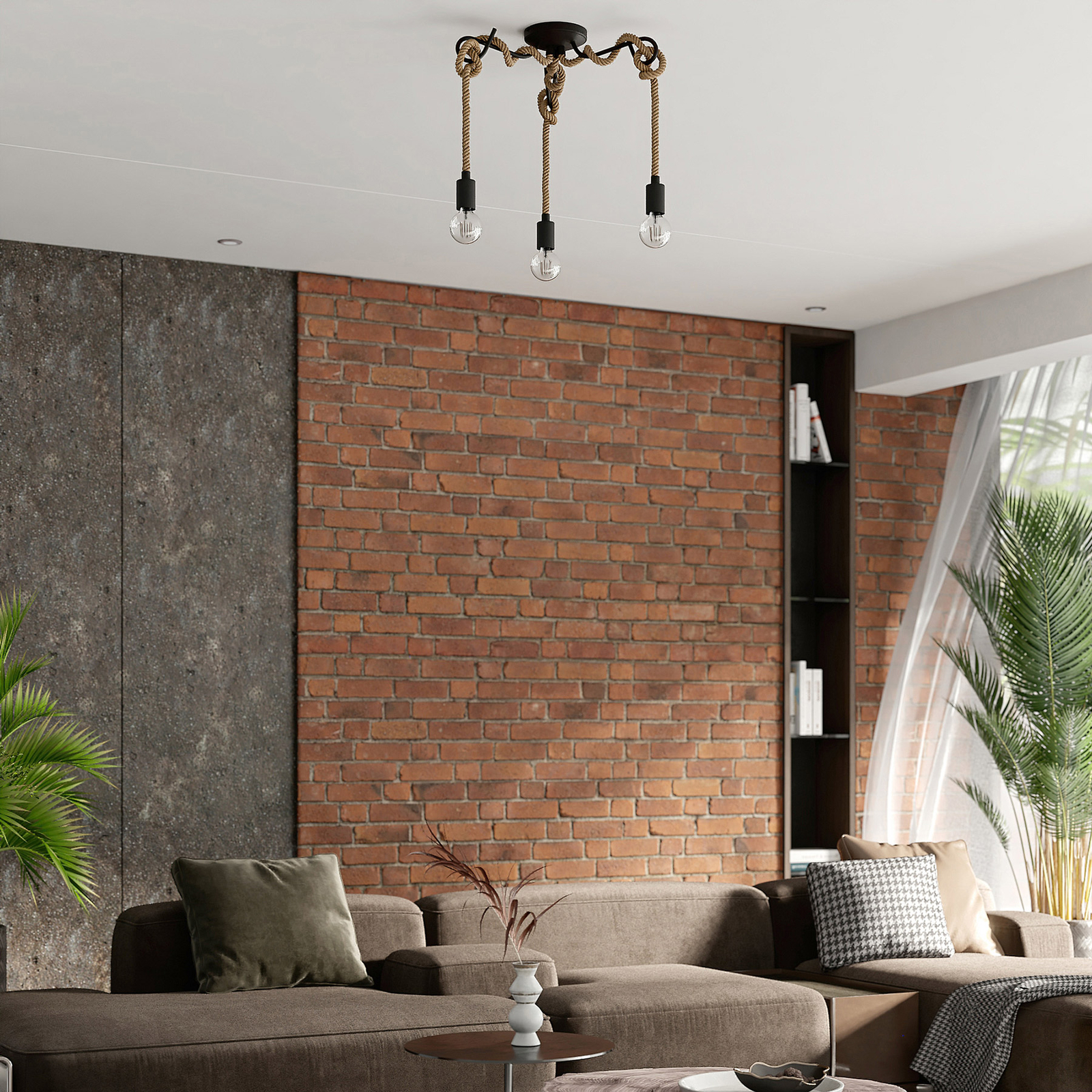 Lucande Ropina -kattovalaisin, 3-lamppuinen - Image 2