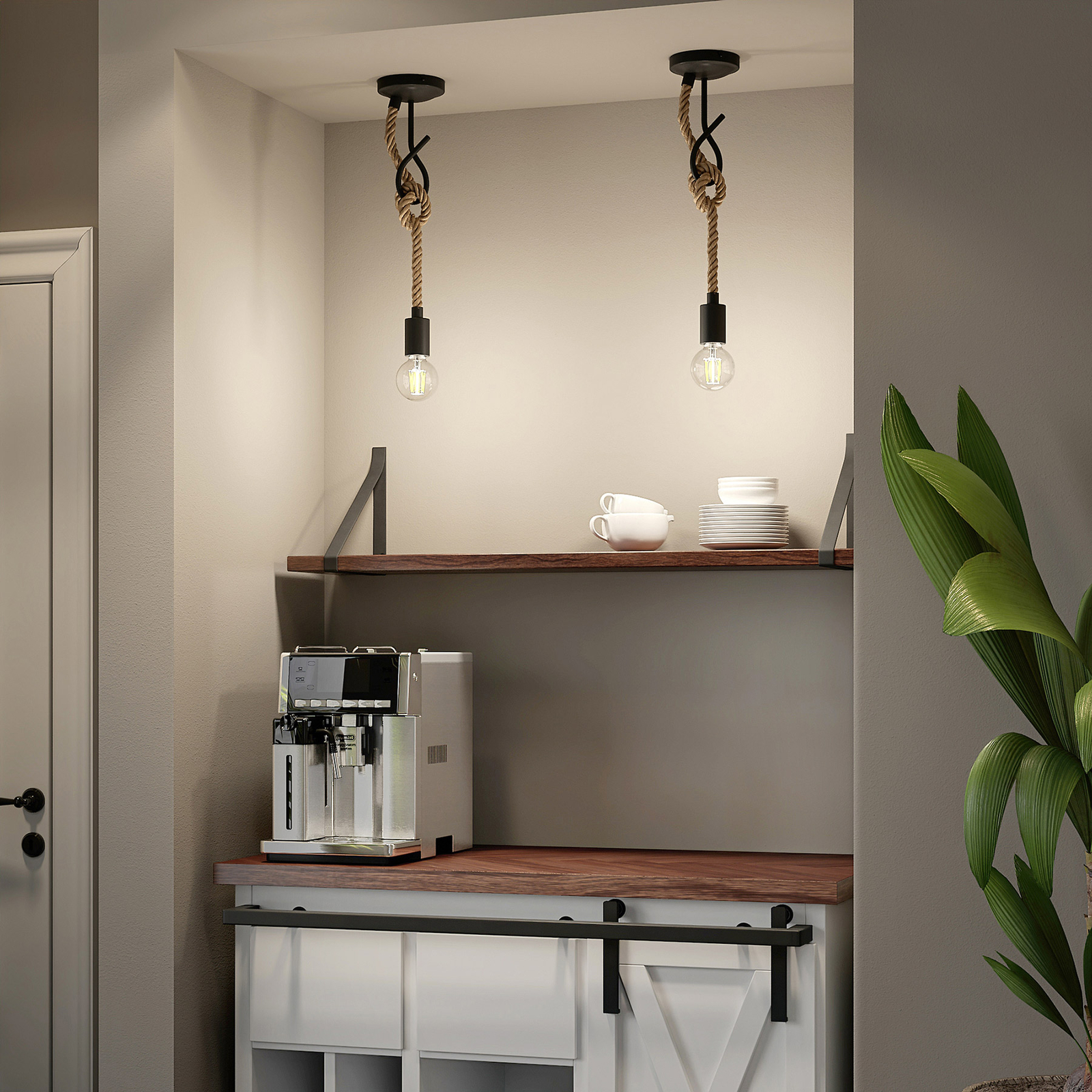 Lucande Ropina -riippuvalo, 1-lamppuinen