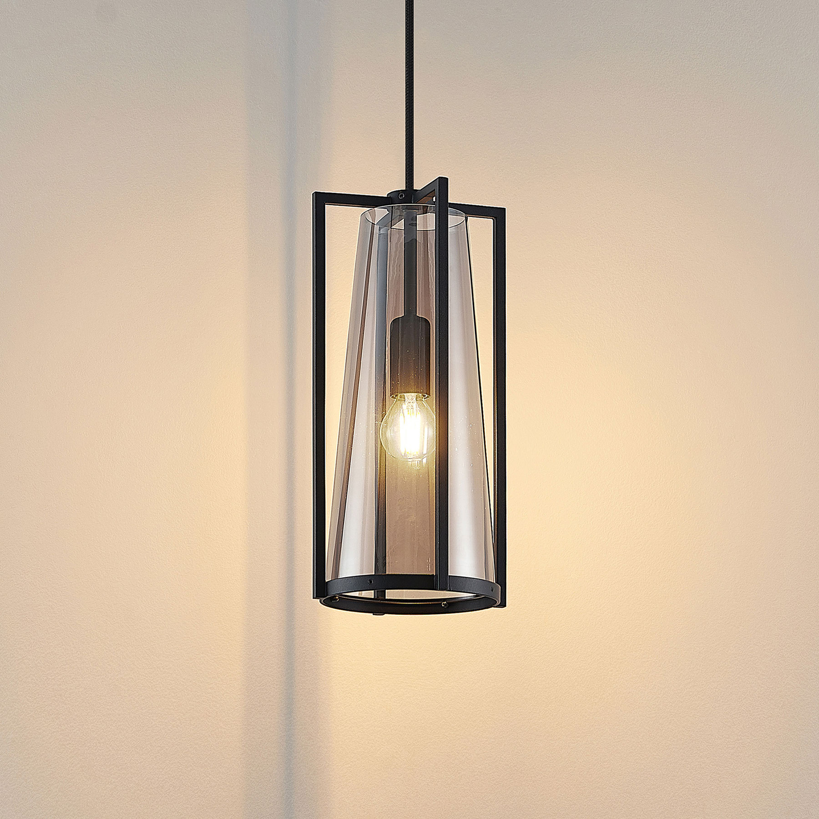 Lucande Rufina -riippuvalo Savulasia, 1-lamppuinen - Image 8