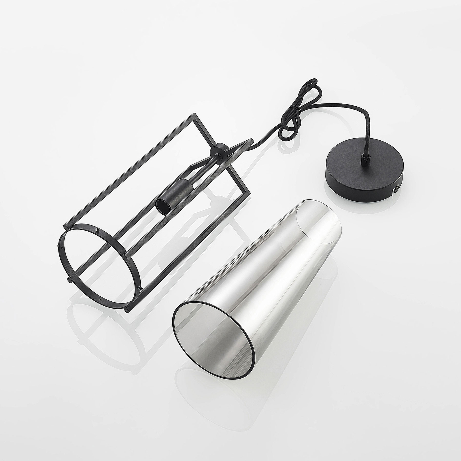 Lucande Rufina -riippuvalo Savulasia, 1-lamppuinen - Image 9