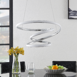 Lucande Sakina -LED-riippuvalaisin, Kromi Ø 58 Cm