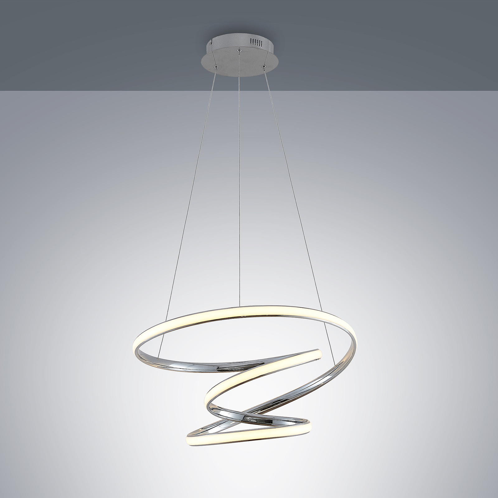 Lucande Sakina -LED-riippuvalaisin, Kromi Ø 58 Cm - Image 4