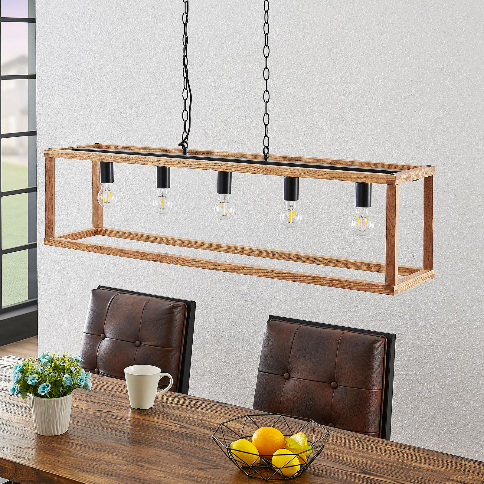 Lucande Sedrik -riippuvalaisin, 5-lamppuinen