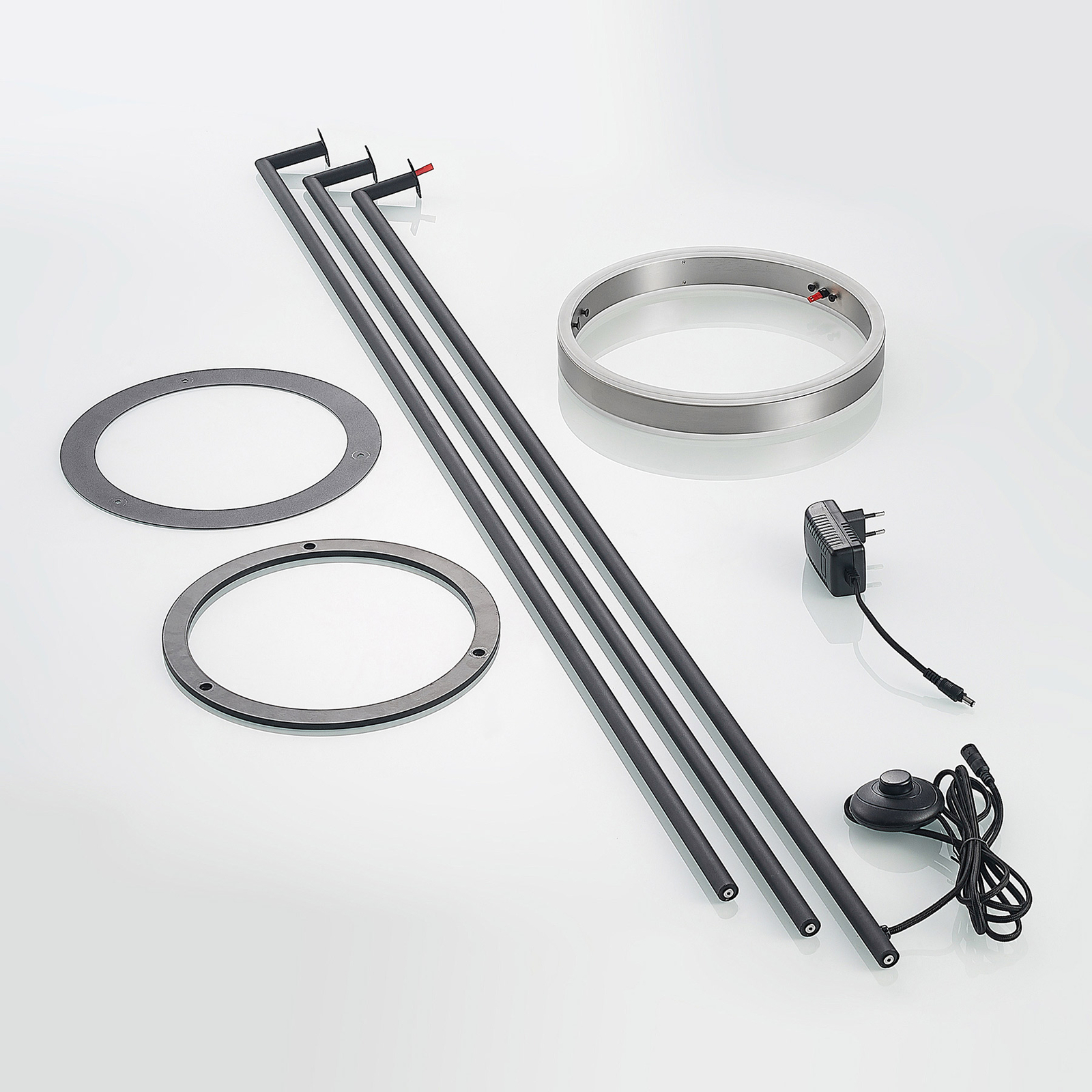 Lucande Seppe -LED-lattiavalo, Ø 30 Cm, Nikkeli - Image 7