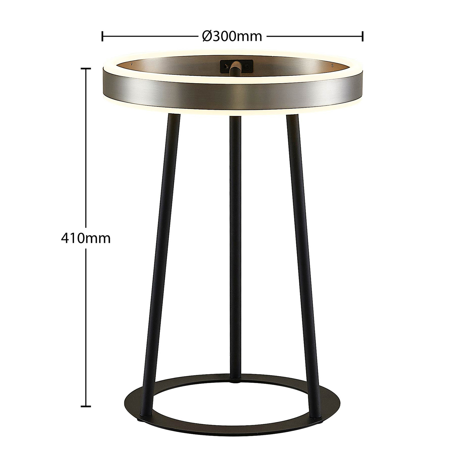 Lucande Seppe -LED-pöytälamppu, Nikkeli - Image 4