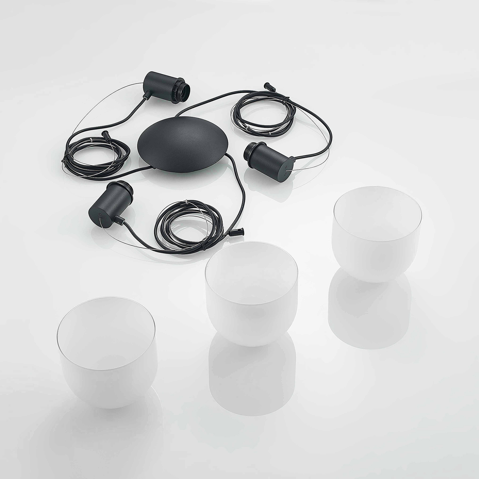 Lucande Serina -riippuvalo, 3-lamppuinen Valkoinen - Image 7