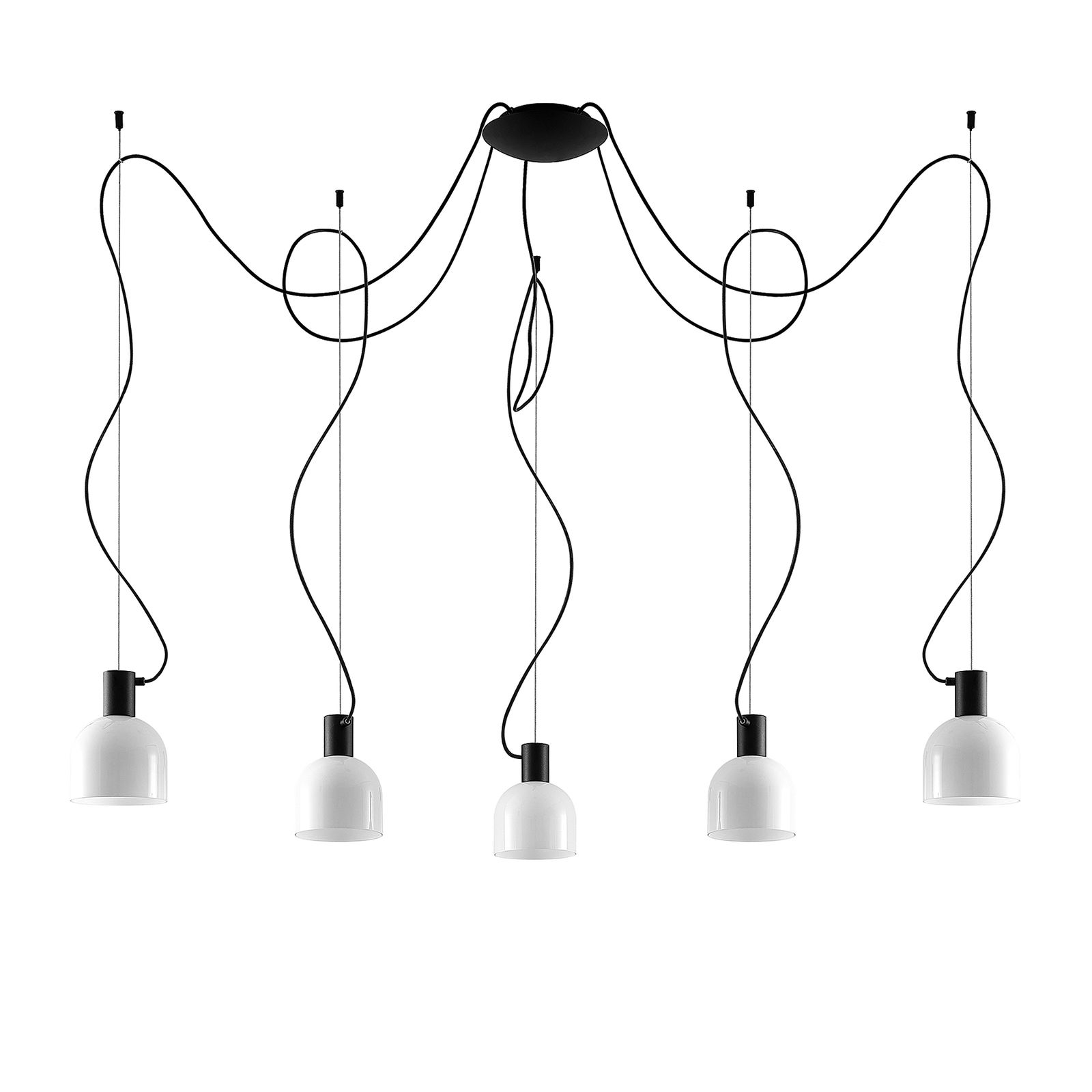 Lucande Serina -riippuvalo, 5-lamppuinen Valkoinen - Image 5