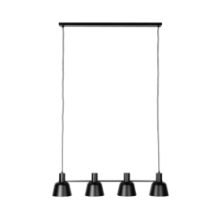 Lucande Servan-riippuvalaisin, Musta, 4-lamppuinen