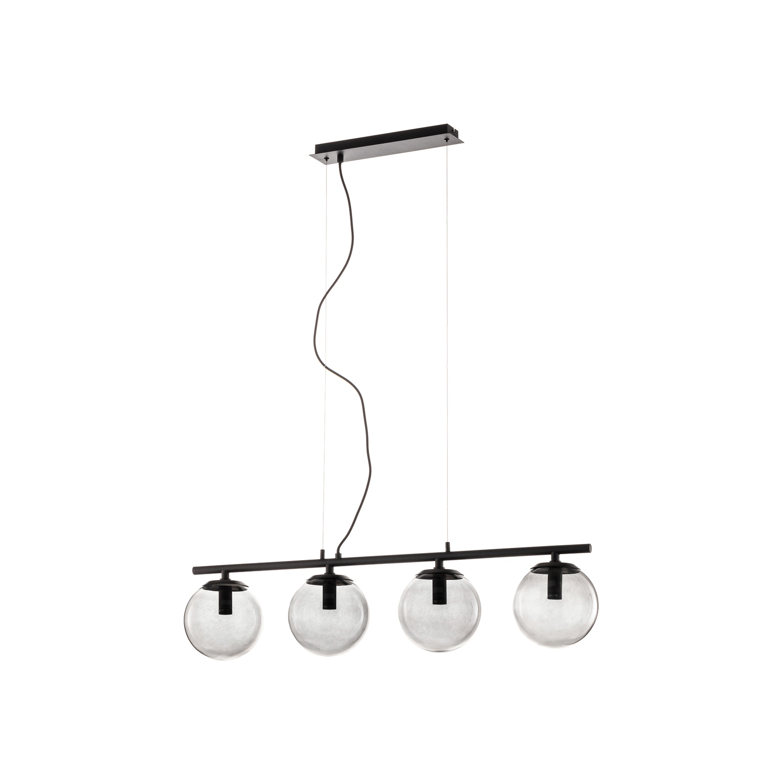 Lucande Sotiana -riippuvalo 4 Lasipalloa, Musta - Image 3