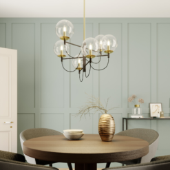 Lucande Sotiana -riippuvalo Lasikuulilla, 6-lamp.